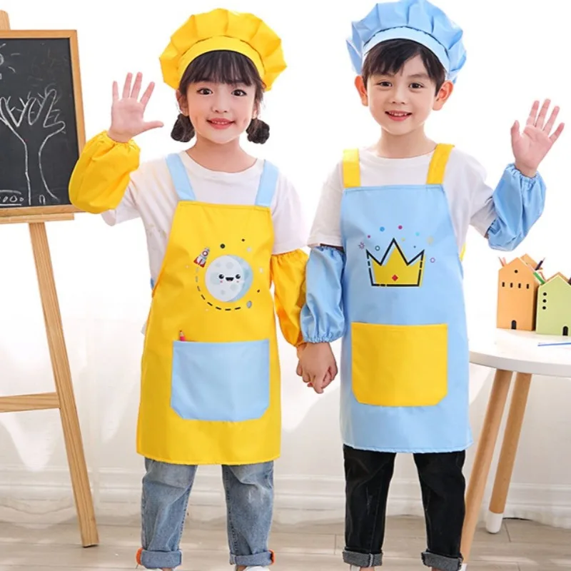 Kitchen Baking Drawing - 3pc Children Kitchen Apron Set Baking