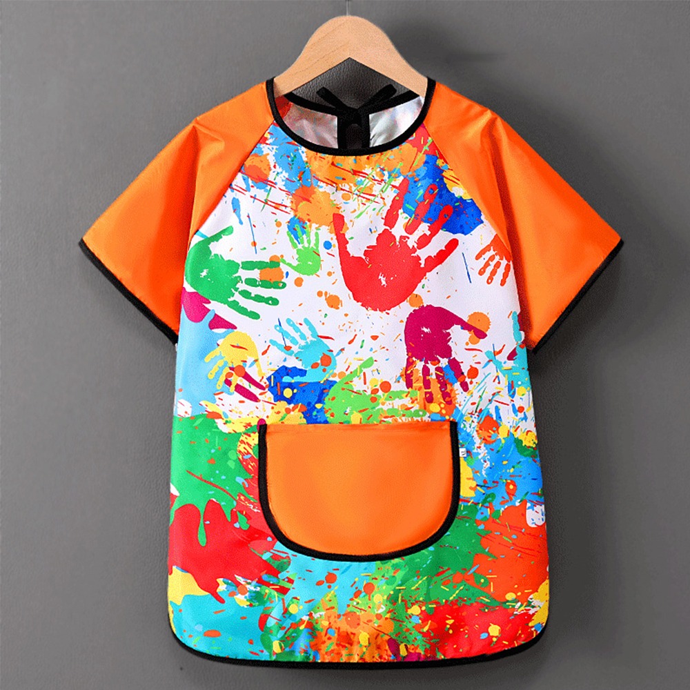 Kitchen Baking Drawing - Durable Easy Clean Short-sleeved Painting Apron