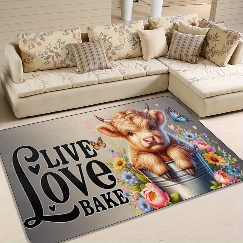 Kitchen Living Baking Mats - 1pc Live Love Bake Rug –