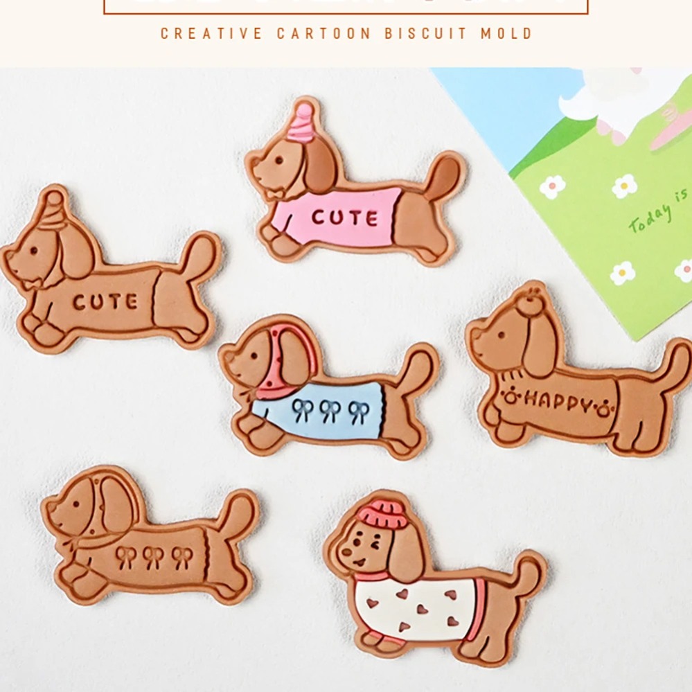 Kitchen Appliances For Baking - Cookie Mold Stamp Cartoon Sausage Dog