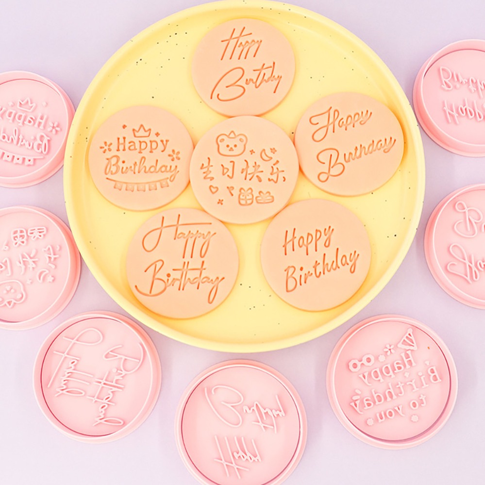 Kitchen Appliances For Baking - Happy Birthday Cookie Cutters Biscuit Mold