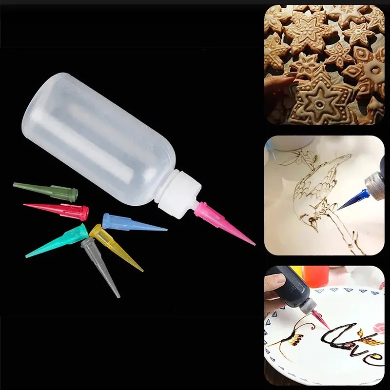 Kitchen Baking Drawing - Cream Jam Painting Squeeze Bottles with