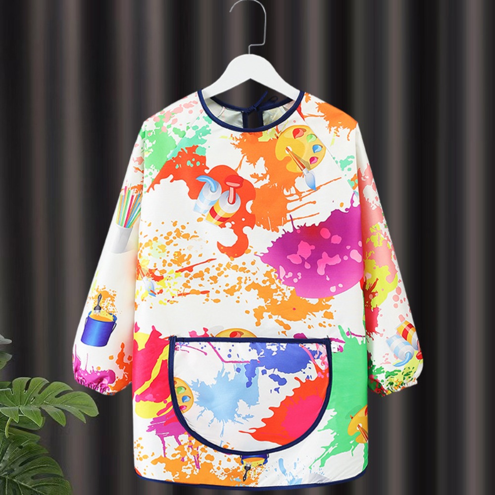 Kitchen Baking Drawing - New Easy Clean Short-sleeved Painting Apron