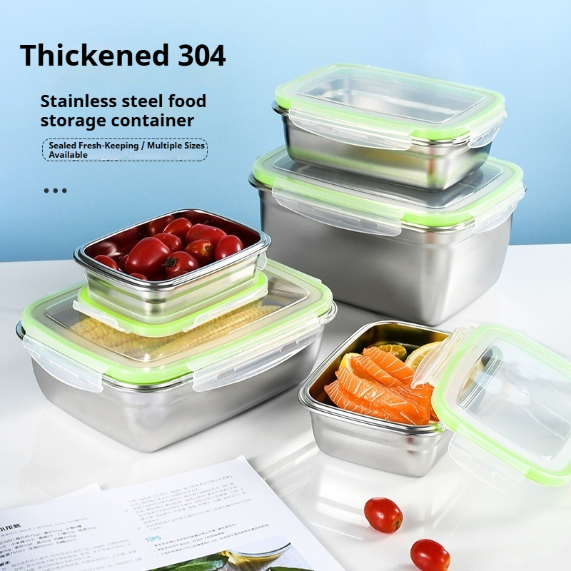 Kitchen Baking Tins - 304 Stainless Steel Lunch Box Set