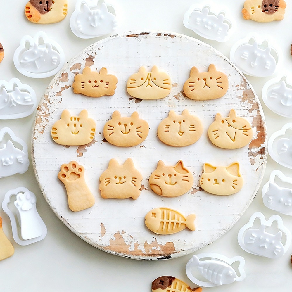 Kitchen Appliances For Baking - Cute Kitten DIY Stamp Cookie Cutters