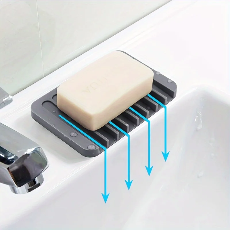 Kitchen Baking Tins - New 1PC Silicone Draining Soap Box