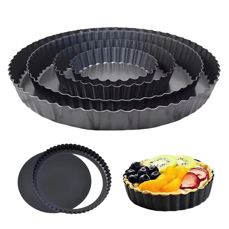 Kitchen Appliances For Baking - 1pc Removable Bottom Fluted Tart Pan