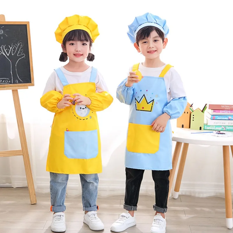 3pc Children Kitchen Apron Set - Kitchen Baking Drawing ulasan dan harga