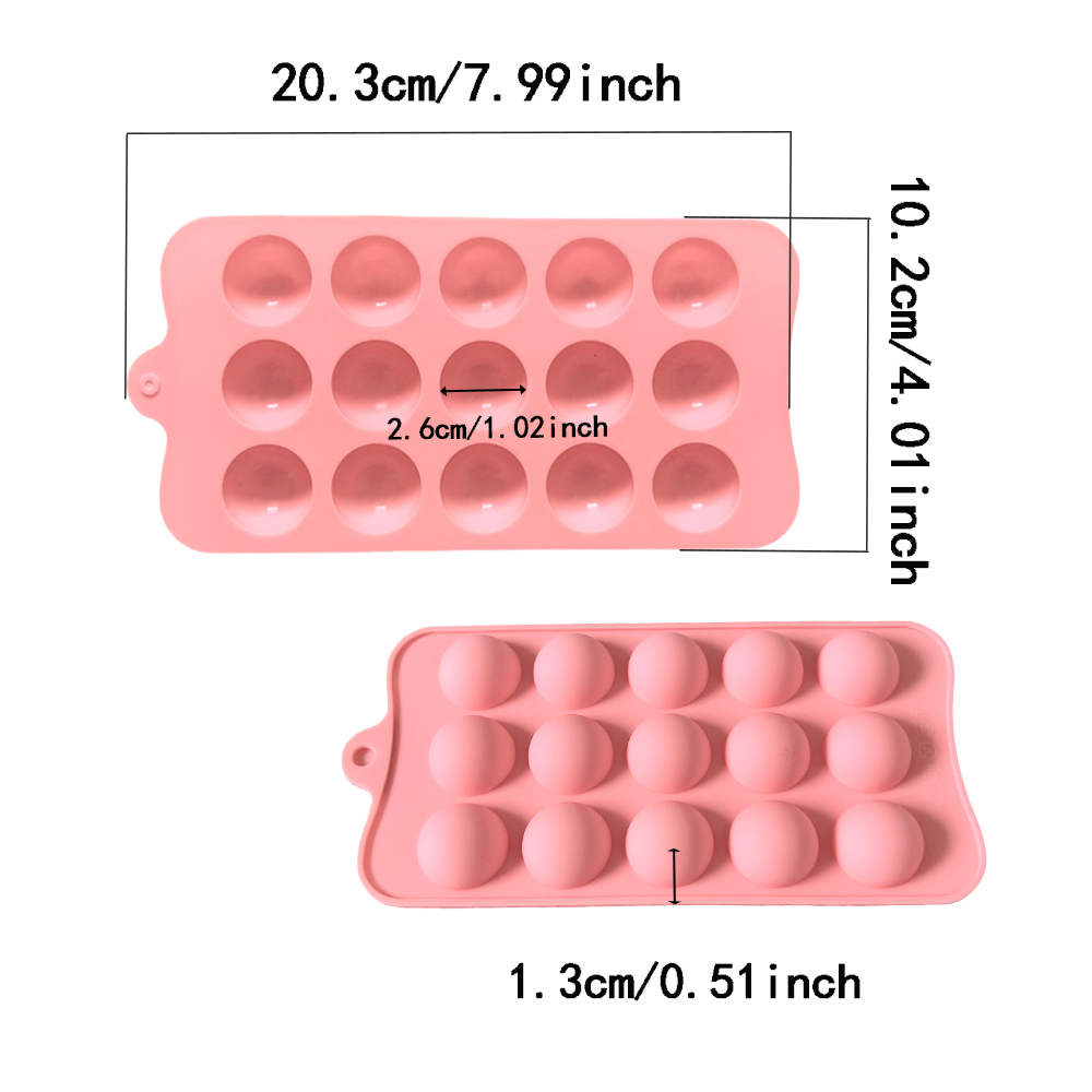 15 cavity semi-circular chocol - Kitchen Appliances For Baking ulasan dan harga