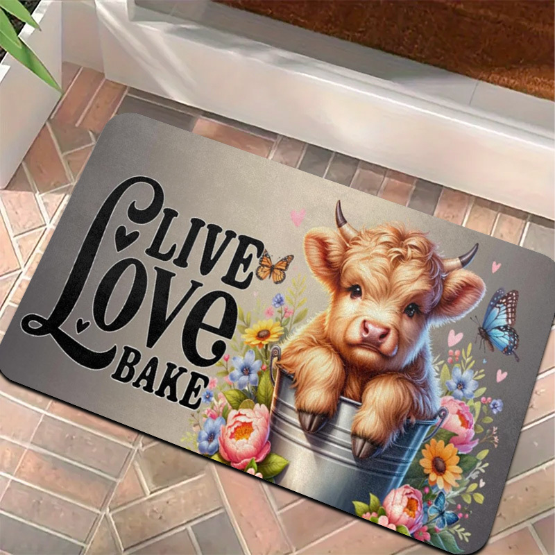 1pc Live Love Bake Rug – Adora - Kitchen Living Baking Mats ulasan dan harga