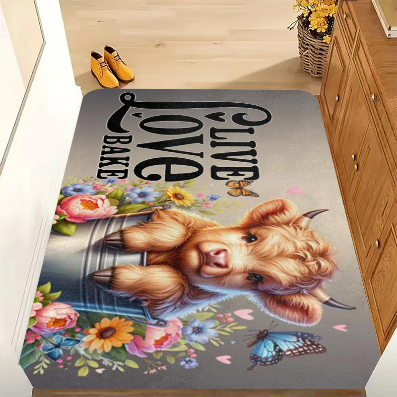 1pc Live Love Bake Rug – Adora - Kitchen Living Baking Mats ulasan dan harga