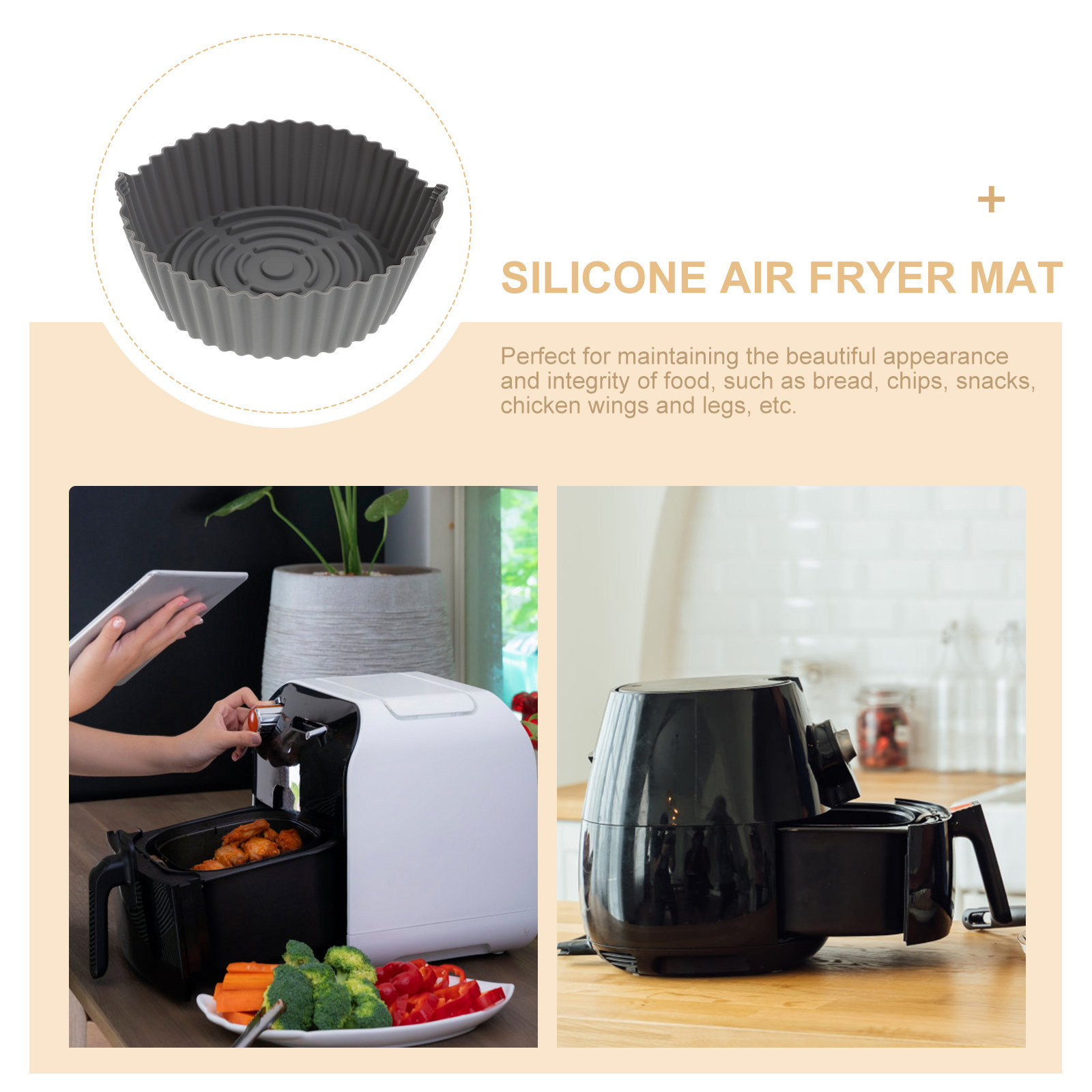 Reusable Silicone Air Fryer Ma - Kitchen Accessories For Baking ulasan dan harga