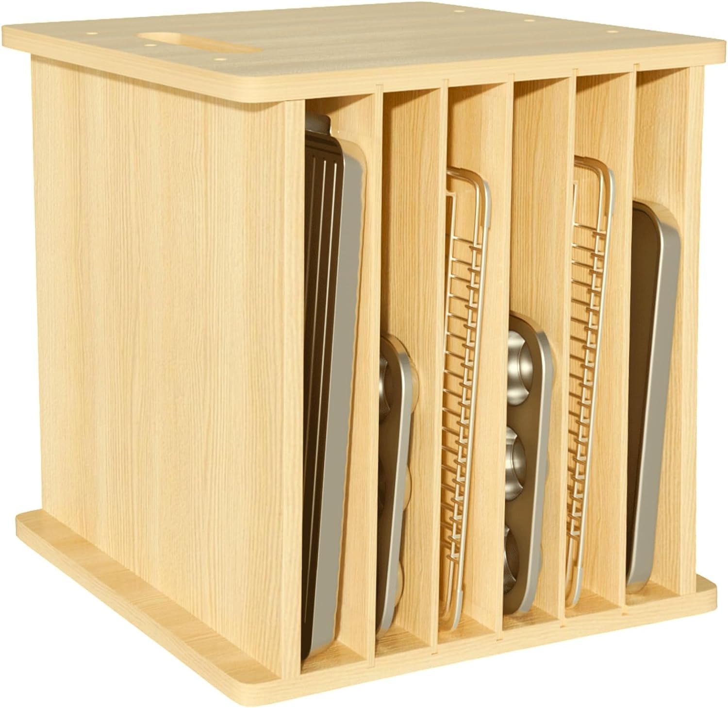 Wooden Bakeware Tray Divider O - Kitchen Cabinet Baking Organizer ulasan dan harga