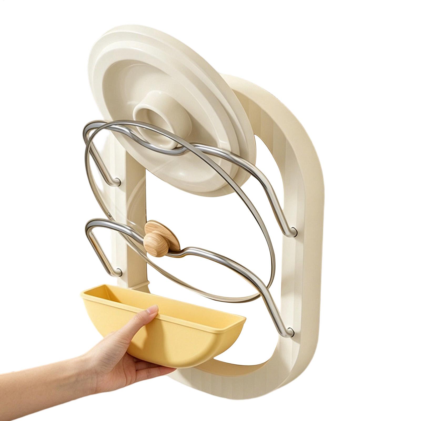 Pot Lid Rack 2-Tier Wall Mount - Kitchen Cabinet Baking Organizer ulasan dan harga