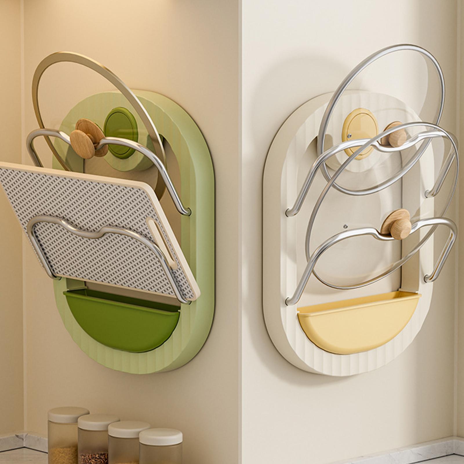 Pot Lid Rack 2-Tier Wall Mount - Kitchen Cabinet Baking Organizer ulasan dan harga