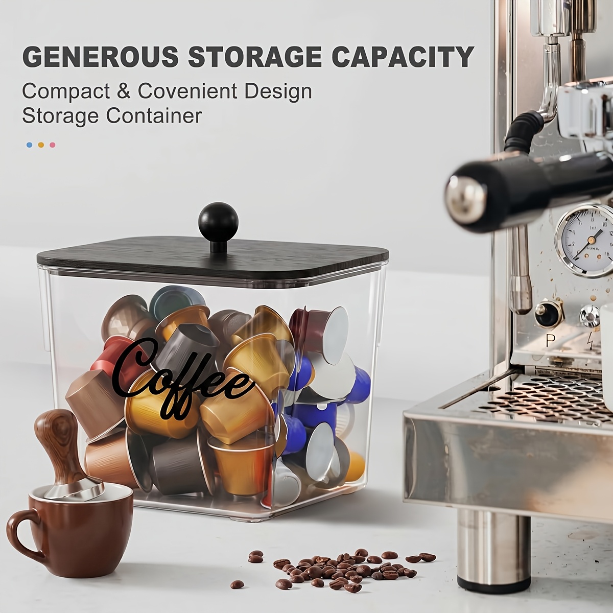 Coffee Pod Holder with Lids Pl - Kitchen Baking Tins ulasan dan harga