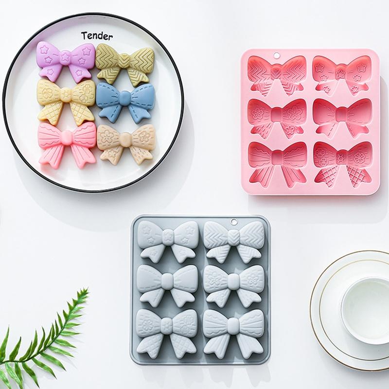 6 Cavities Bowknot Silicone Mo - Silicone Cake Mold ulasan dan harga
