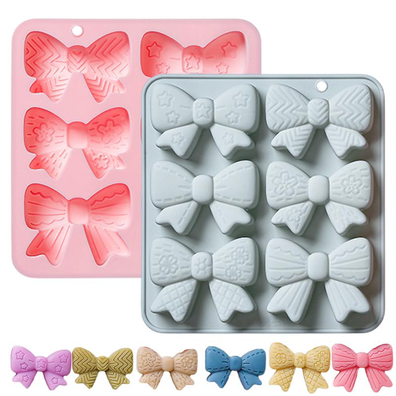 6 Cavities Bowknot Silicone Mo - Silicone Cake Mold ulasan dan harga