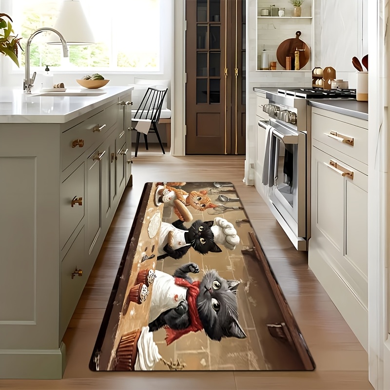 Cute Chef Cat Kitchen Long Mat - Kitchen Living Baking Mats ulasan dan harga