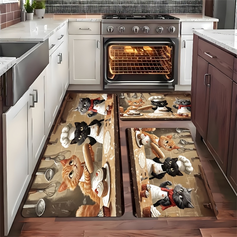 Cute Chef Cat Kitchen Long Mat - Kitchen Living Baking Mats ulasan dan harga
