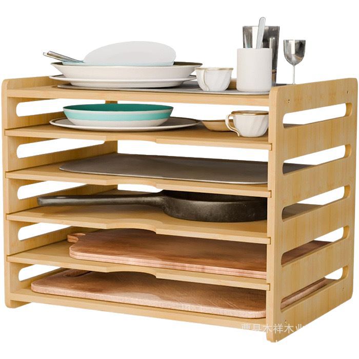 Solid wood kitchen storage rac - Kitchen Cabinet Baking Organizer ulasan dan harga