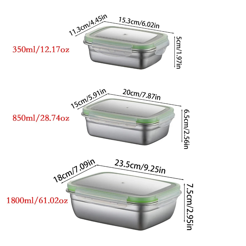 304 Stainless Steel Lunch Box  - Kitchen Baking Tins ulasan dan harga