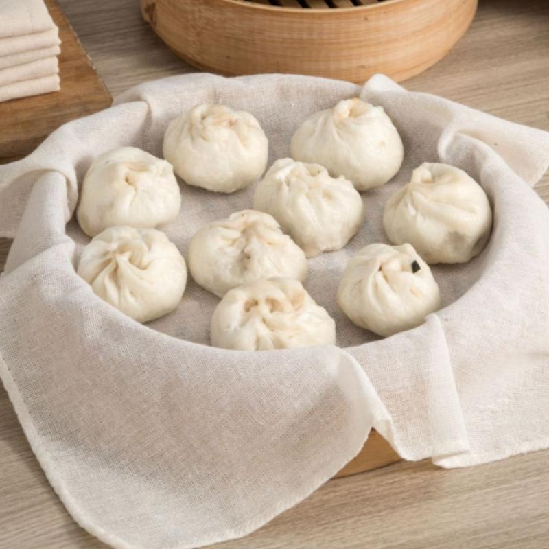 3Pcs Round Pure Cotton Steamer - Kitchen Accessories For Baking ulasan dan harga
