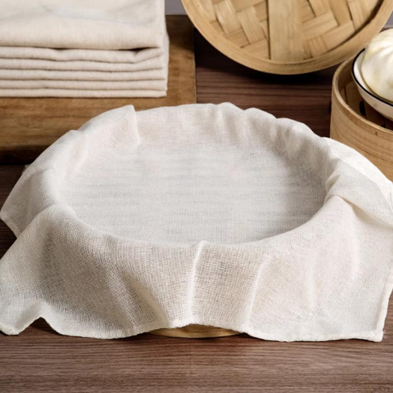 3Pcs Round Pure Cotton Steamer - Kitchen Accessories For Baking ulasan dan harga