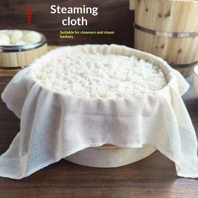3Pcs Round Pure Cotton Steamer - Kitchen Accessories For Baking ulasan dan harga