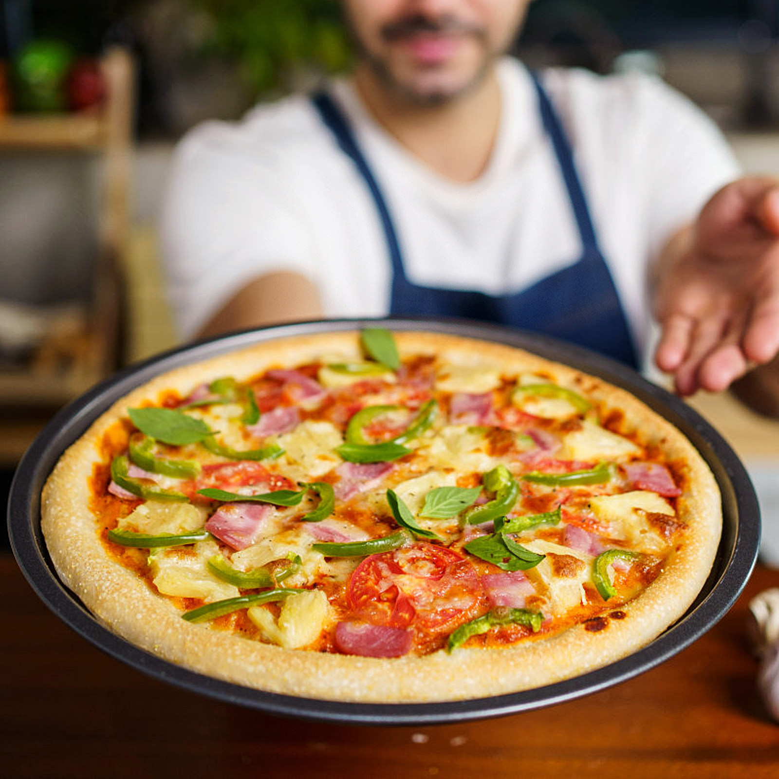 Round Shape Carbon Steel Pizza - Kitchen Baking Pan ulasan dan harga