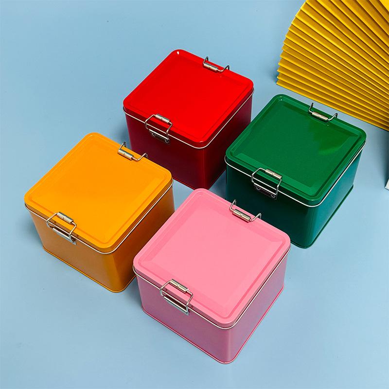 Square Tinplate Cookie Tins Bo - Kitchen Baking Tins ulasan dan harga