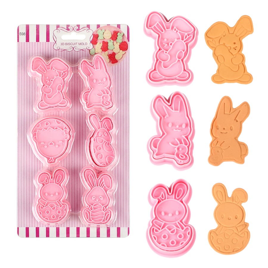 6pcs/Set Easter Bunny Cookie C - Kitchen Accessories For Baking ulasan dan harga