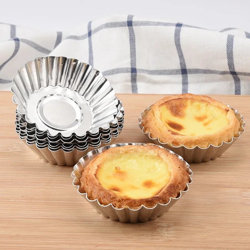 Aluminum 7cm Egg Tart Molds St - Kitchen Baking Tins ulasan dan harga