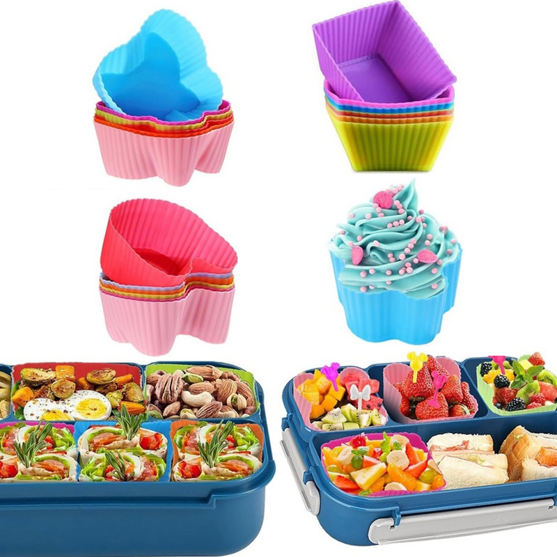 8PCS Silicone Lunch Box Divide - Kitchen Accessories For Baking ulasan dan harga