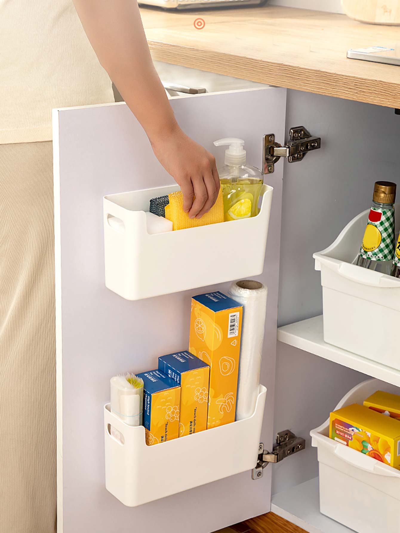 Punch Free Cabinet Door Organi - Kitchen Baking Tins ulasan dan harga